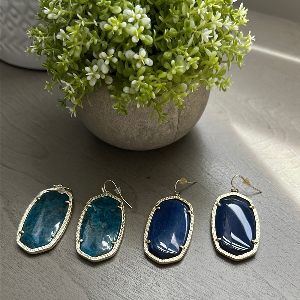 Elegant Blue and Silver Earrings